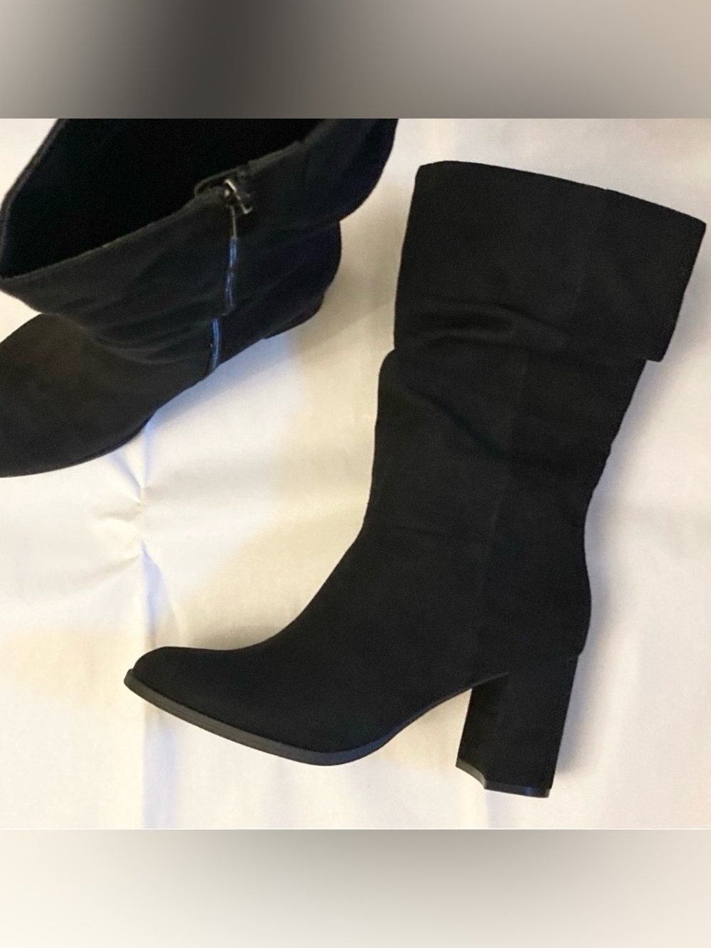 Style & Co. Black Microfiber Suede Boots - Picture 8 of 14